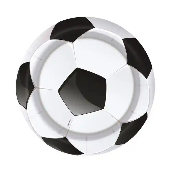 Plato Sempertex Desechable Futbol De Carton 7" 18 Cm X 8 Und Sempertex