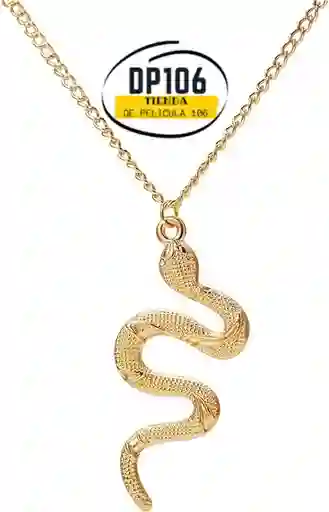 Collar / Cadena Dorada Con Colgante De Serpiente