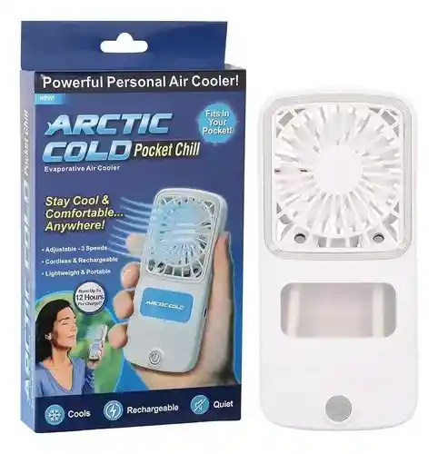 Ventilador Portatil Lanza Vapor Frio Recargable Usb Personal