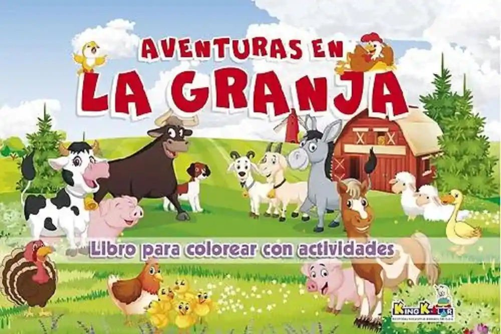 Libro Para Colorear Aventuras En La Granja Para Niños