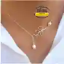 Collar / Cadena Con Colgante De Rama De Perlas