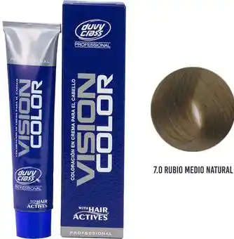 Tinte Para Cabello, 7.0 Rubio Mediano Natural Profundo - Vision Color