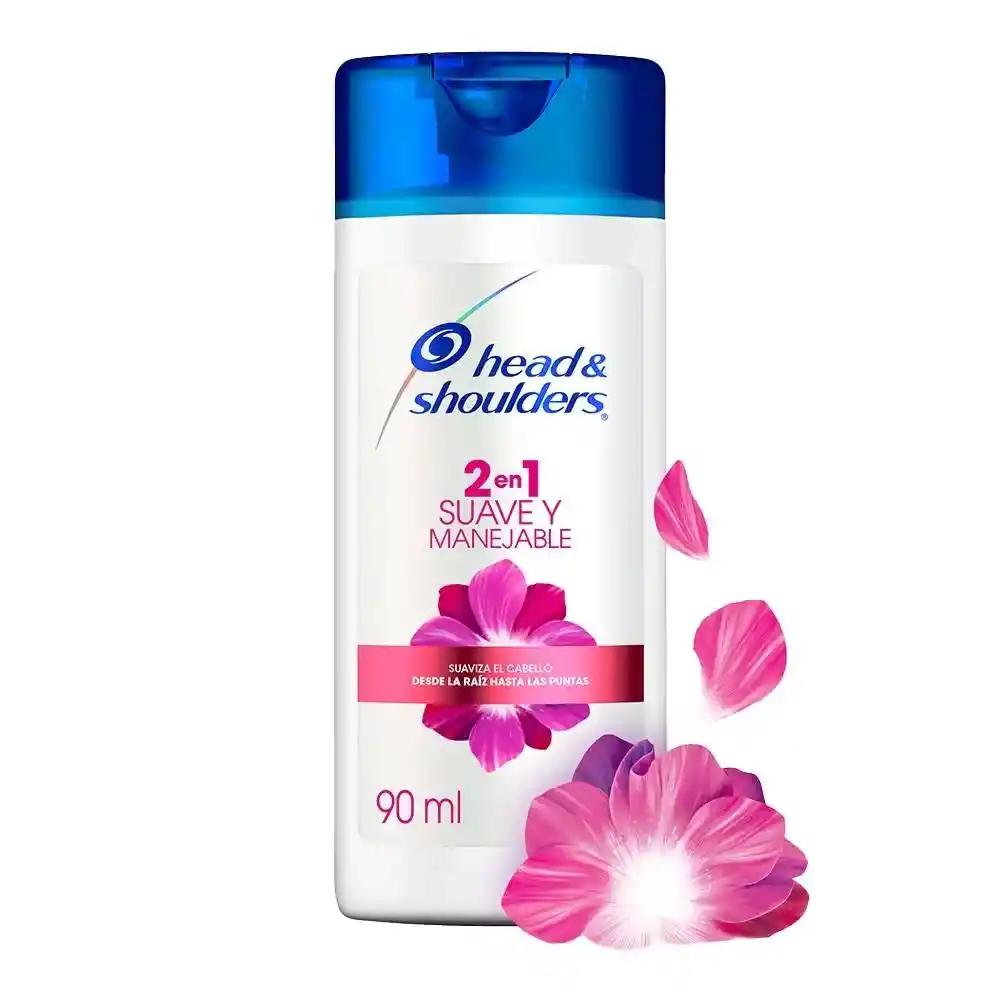 Shampoo Head Shoulders 2 En 1 Suave Y Manejable Control Caspa 90 Ml