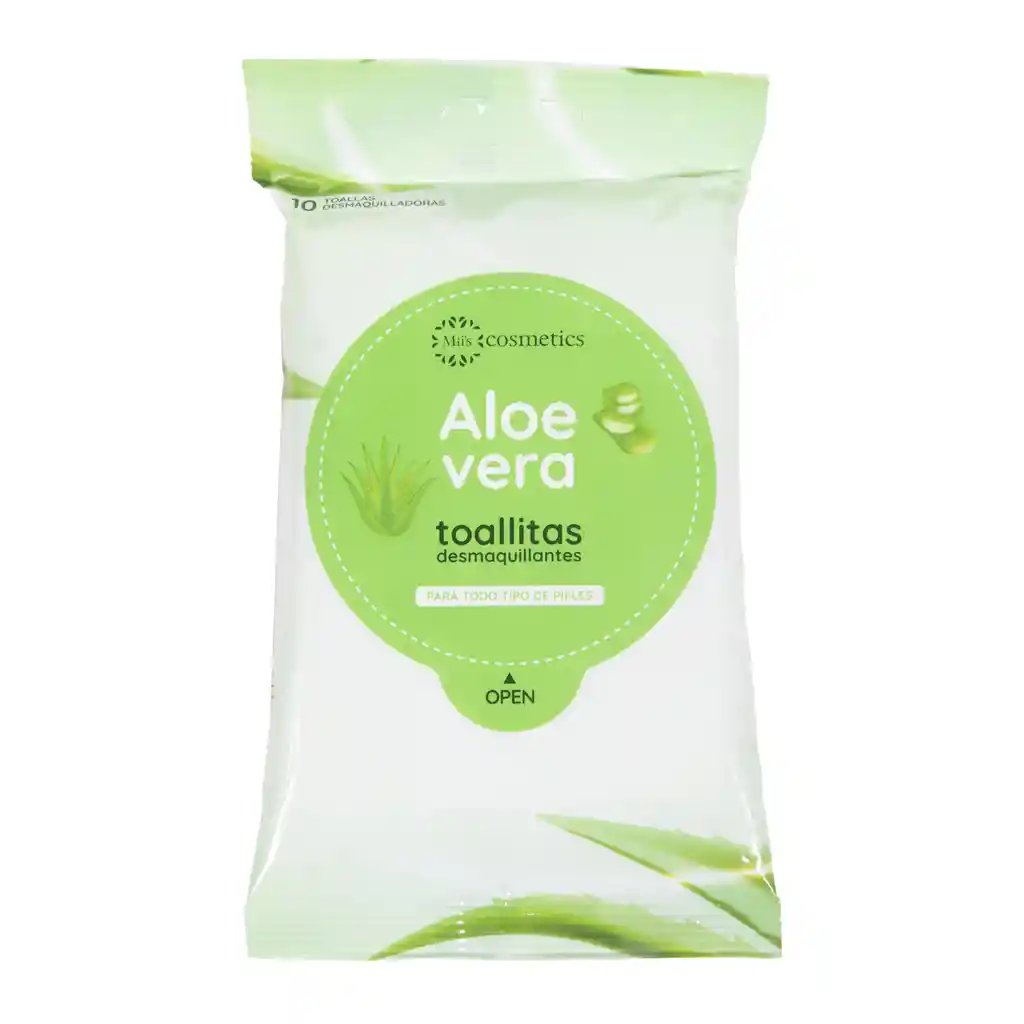 Toalla Desmaquillante Aloe Vera X10 Miis Cosmetics