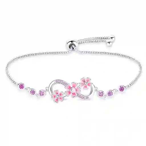 Pulsera Brazalete Con Símbolo Infinito De Circón Brillante De Plata 925