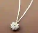 Collar Cadena Con Dije Colgantes Flor De Loto De Plata De Ley 925 Para Mujer, Joyería De Alta Calidad Con Estuche De Lujo Para Joyas Terciopelado Rosado