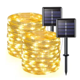 Guirnalda Solar Alambre Hada Maxwell Led Navidad Set 2 X 20m