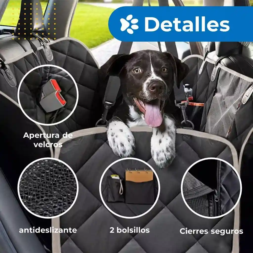 Protector Forro Cubre Asiento Carro Perros Mascotas Petpal