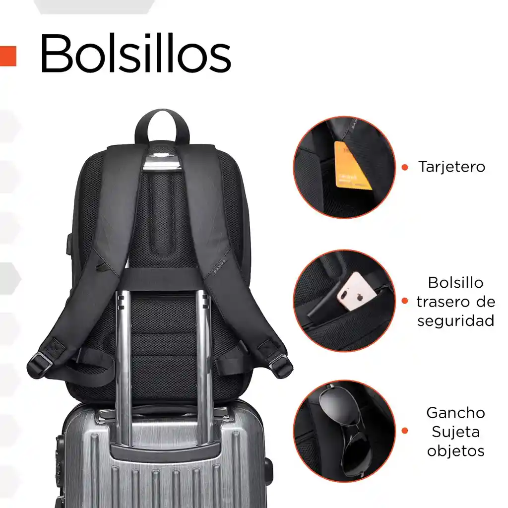 Morral Bolso Portatil Impermeable Antirrobo Nylon Balistico