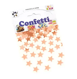 Confeti Metalizado Estrella Oro Rosa