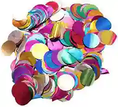 Confeti Metalizado Redondo Multicolor