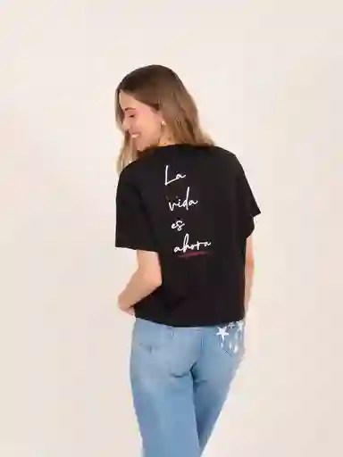 Camiseta la Vida es Ahora Negro L