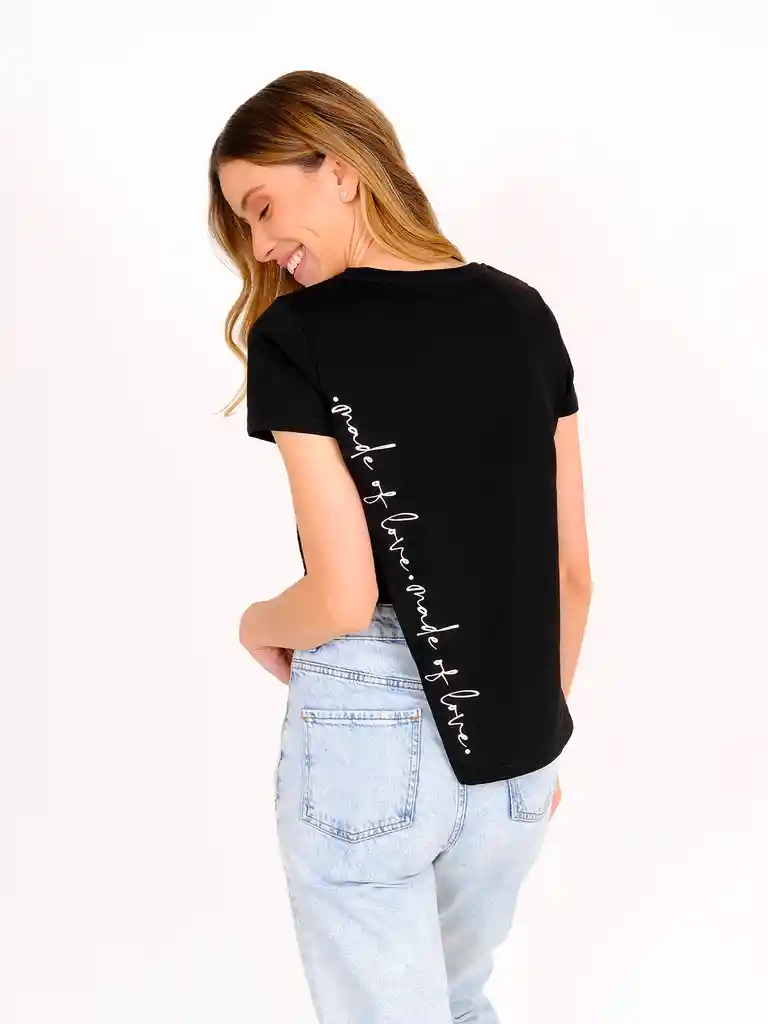 Camiseta Made of Love Negro L