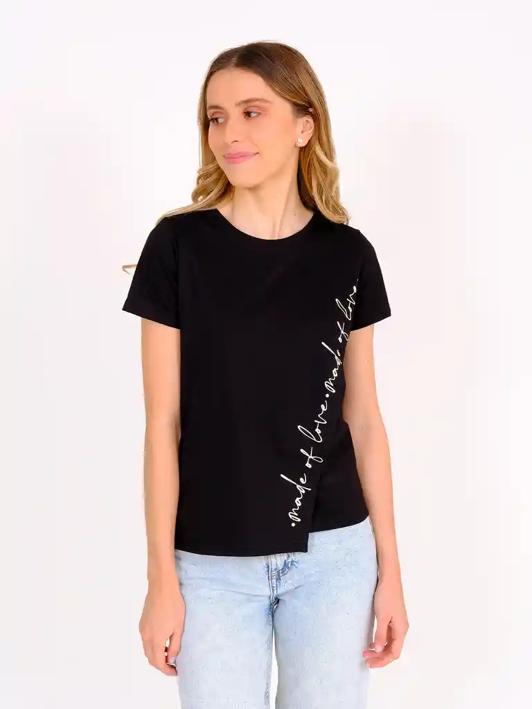 Camiseta Made of Love Negro L