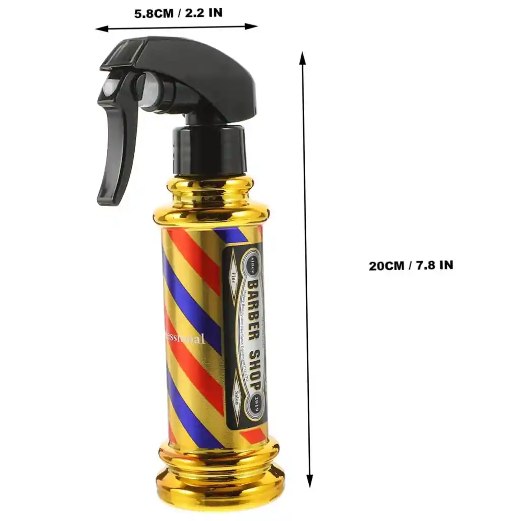 Botella Spray Para Peinar El Cabello En Peluquería 150 Ml Plateada