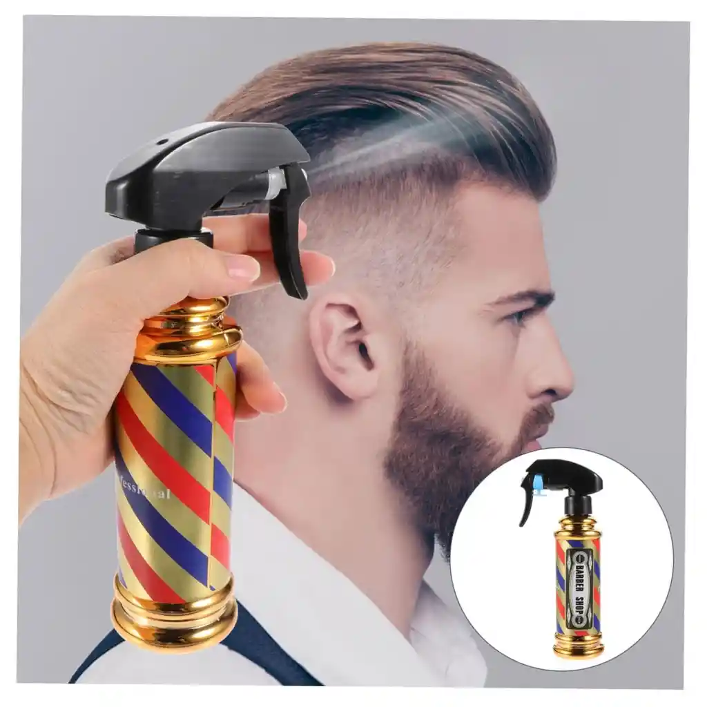 Botella Spray Para Peinar El Cabello En Peluquería 150 Ml Plateado