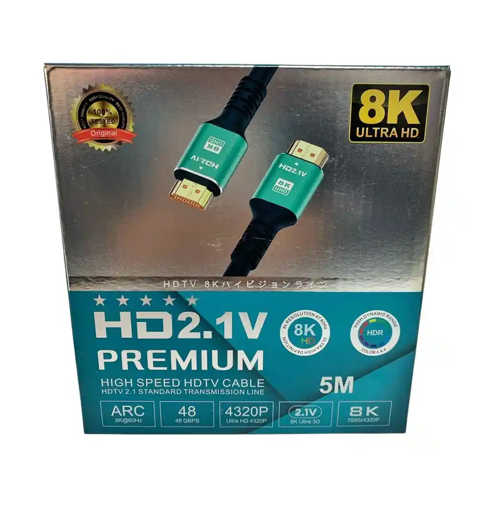 Cable Hdmi 2.1 8k Alta Velocidad Ultra Hd Ps5 Series X 5 M