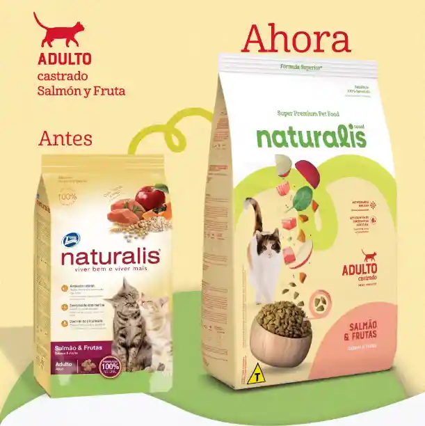 Naturalis Gatos Adulto Castrado Salmon Y Frutas 1,5kg