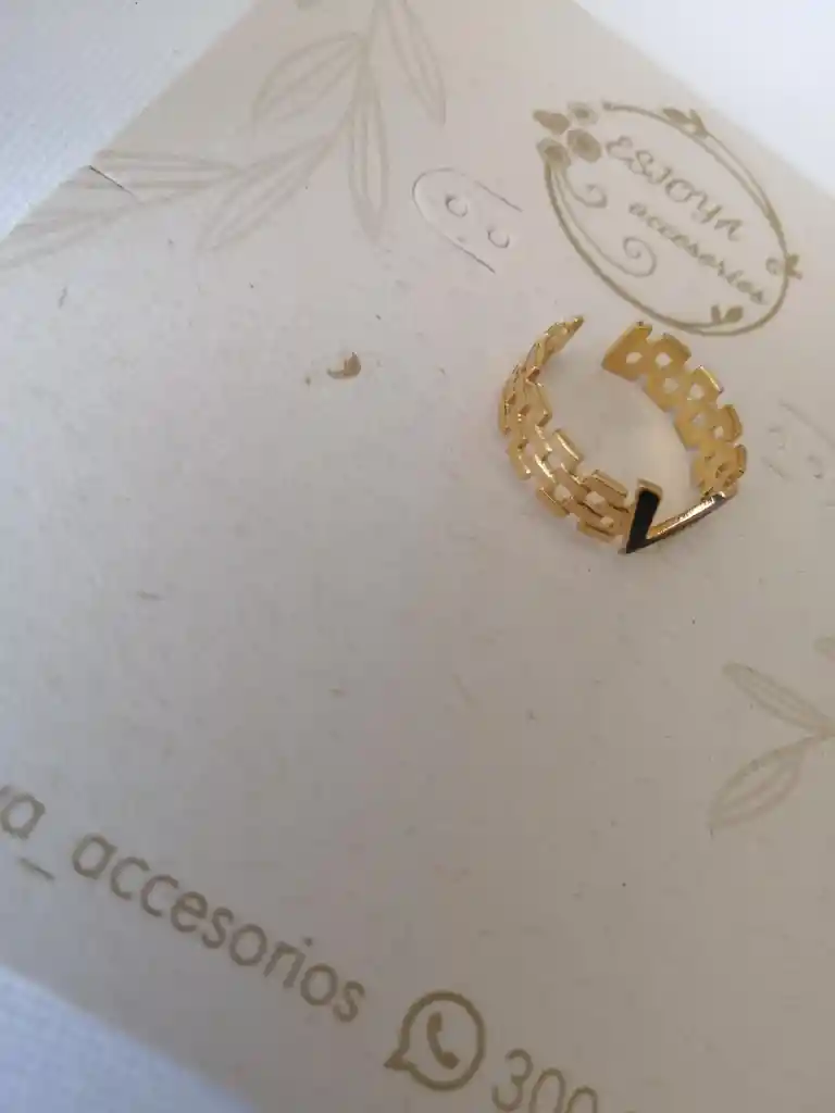 Anillo Dorado Para Dama Talla 7