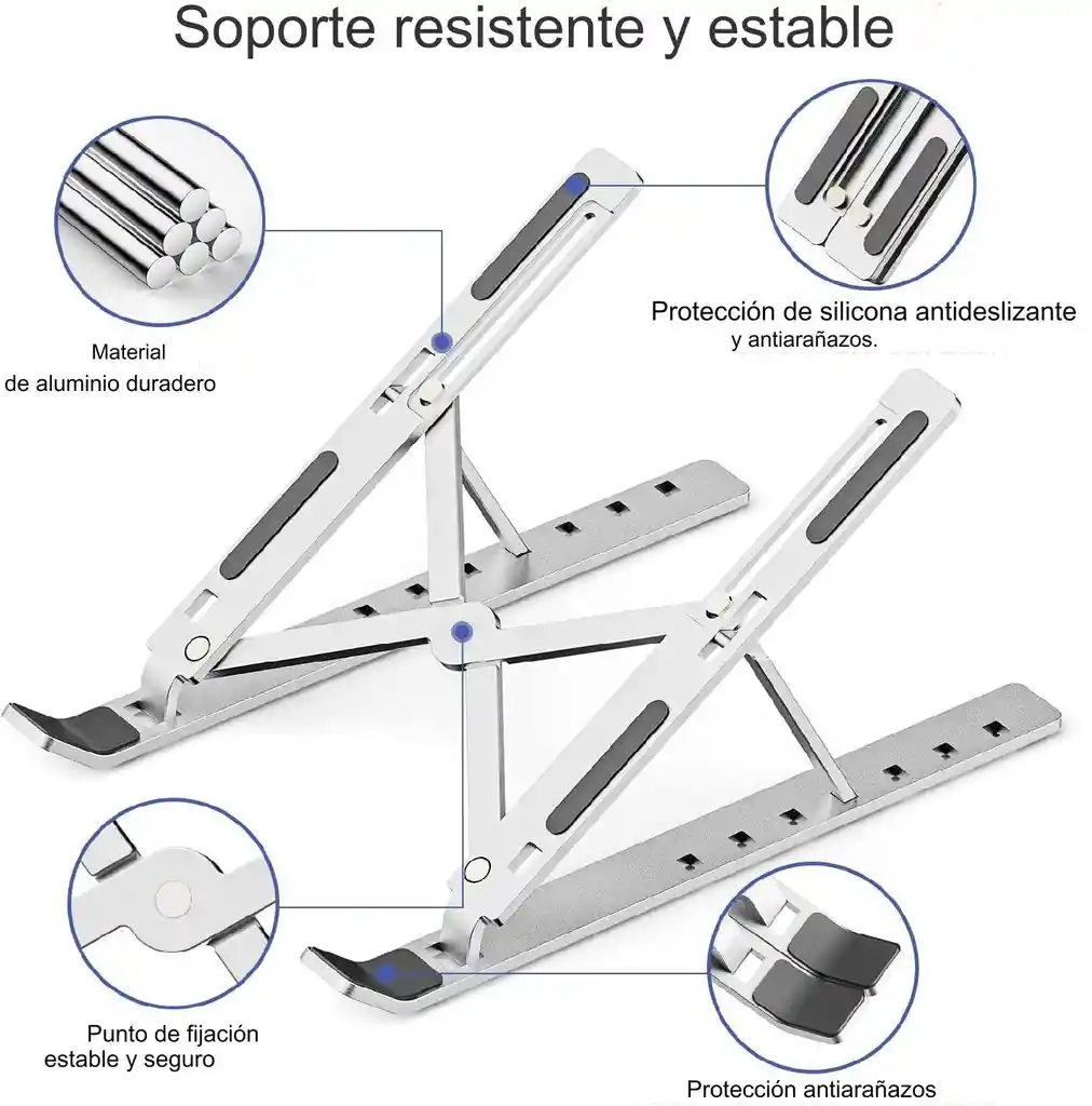 Soporte Para Pc Portatil Ajustable 7 Niveles Ergonmico