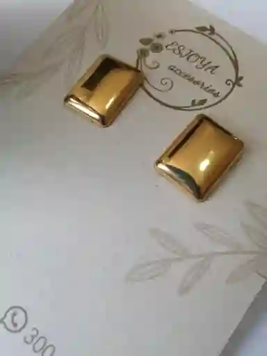 Aretes Dorados Para Dama
