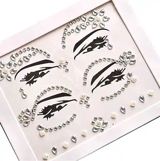 Gemas Adhesivas Para Ojos Piedras Para Maquillaje Hora Loca Carnaval Halloween Wz-2112