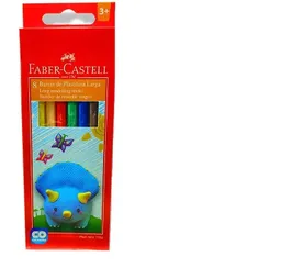 Faber Castell Plastilina Larga X 8 Barras 112 Gm