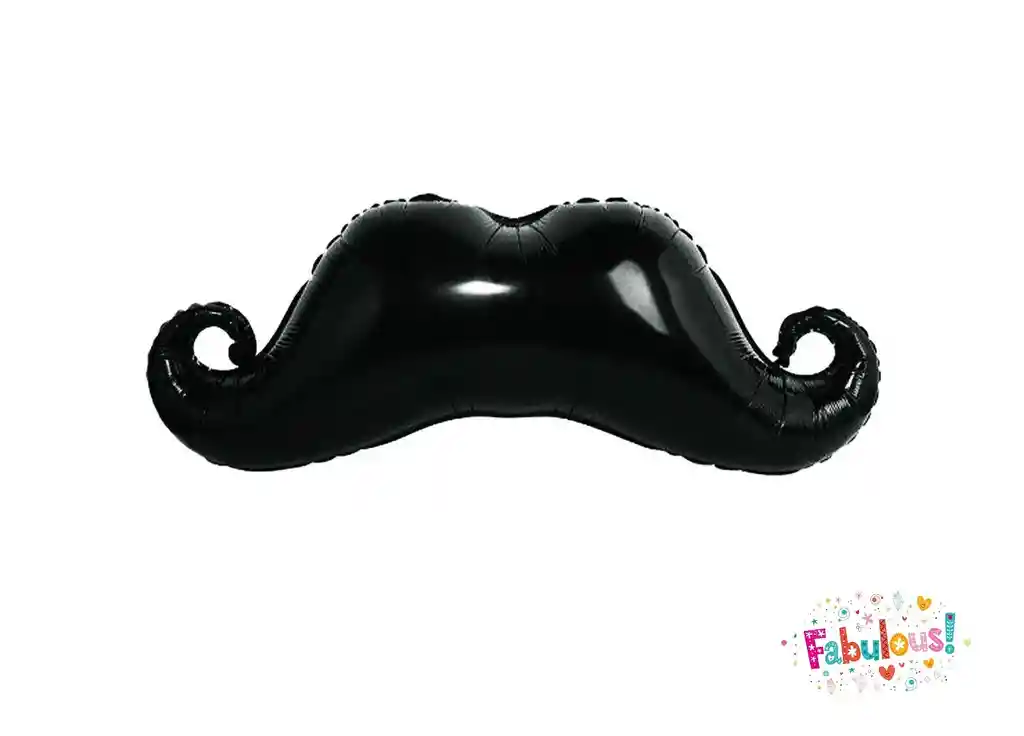 Globo Metalizado Mostacho Negro