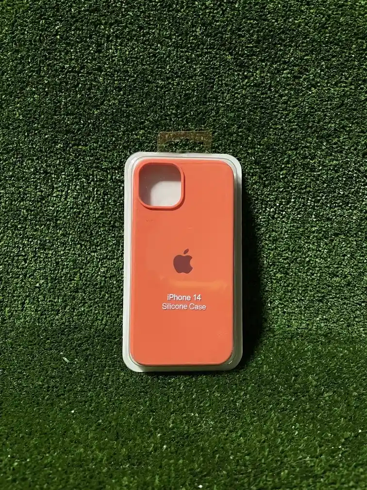 Iphone 14 | Silicone Case | Forro Rigido | Funda Antihumendad | Carcasa Protectora | Full Proteccion | Naranja*