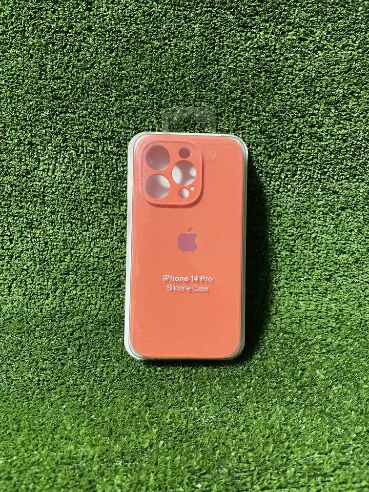 Iphone 14 Pro | Silicone Case | Forro Rigido | Funda Antihumendad | Carcasa Protectora | Full Proteccion | Naranja*