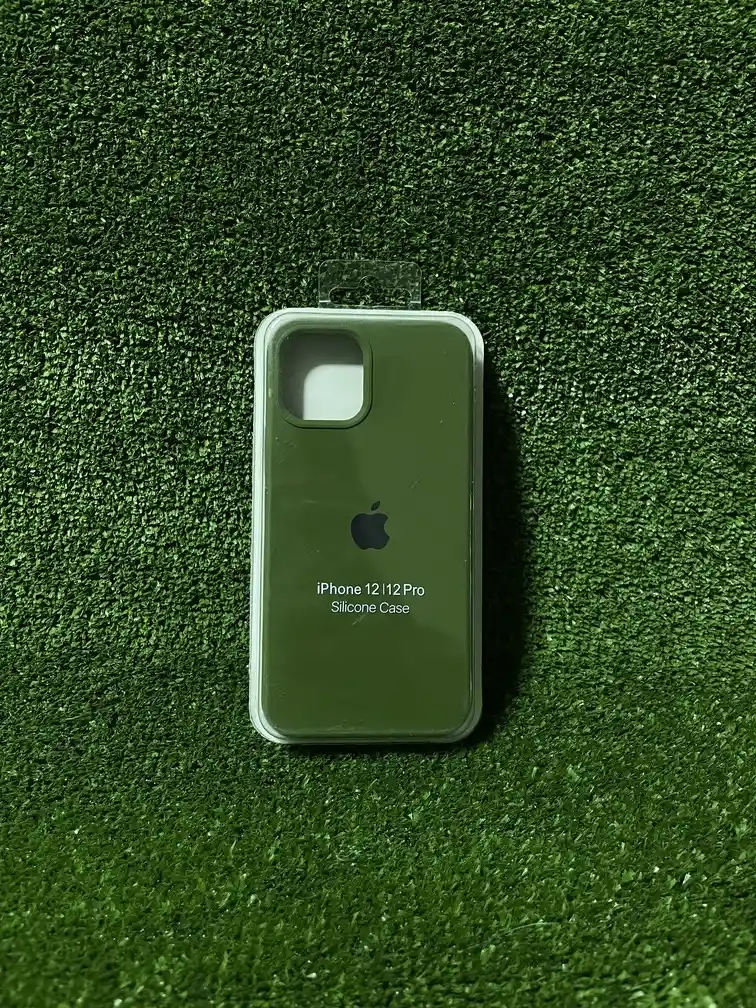 Iphone 12 | Silicone Case | Forro Rigido | Funda Antihumendad | Carcasa Protectora | Full Proteccion | Verde Oliva*