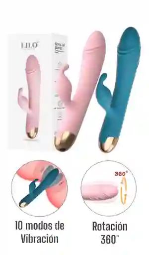 Vibrador Doble Estimulación Lujo Small Rabbit Punto G Juguete Sexual Tyler