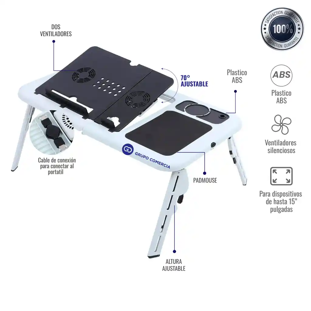 Base Soporte Para Pc Laptop Refrigerante Ajustable Plegable