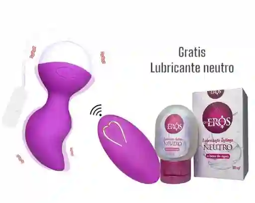Huevo Vibrador A Control Remoto Inalámbrico Bola Estimulación Punto G + Lubricante Neutro
