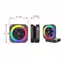 Ventilador Recargable Con Parlante Bluetooth Aux Luces Rgb