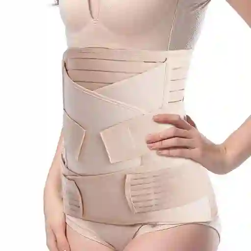 Faja Posparto 3 En 1 Talla L Beige Materna Embarazo Post Parto Moldeadora