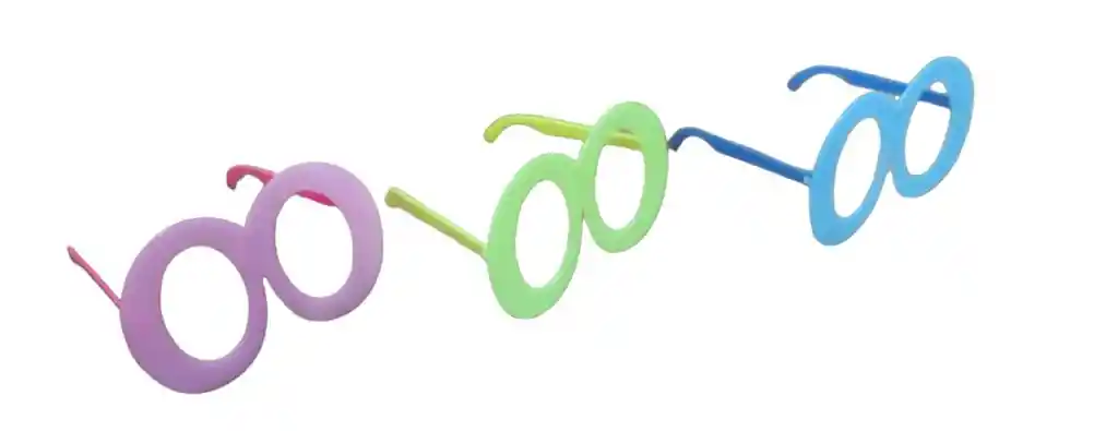 Lentes Gafas Neon Para Fiesta De Plastico Colores Surtidos X1 Unidad