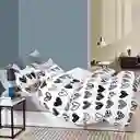 Funda Duvet Estampado Black Heart Doble + Sabana Plana