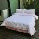 Funda Duvet Estampado Franjas Rosa Doble + Sabana Plana