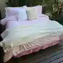 Funda Duvet Estampado Franjas Rosa Doble + Sabana Plana