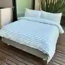 Funda Duvet Estampado Franjas Verde Doble + Sabana Plana