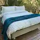 Funda Duvet Estampado Franjas Verde Doble + Sabana Plana
