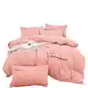 Funda Duvet Sampson Bordado Palo De Rosa Doble + Sabana Plana