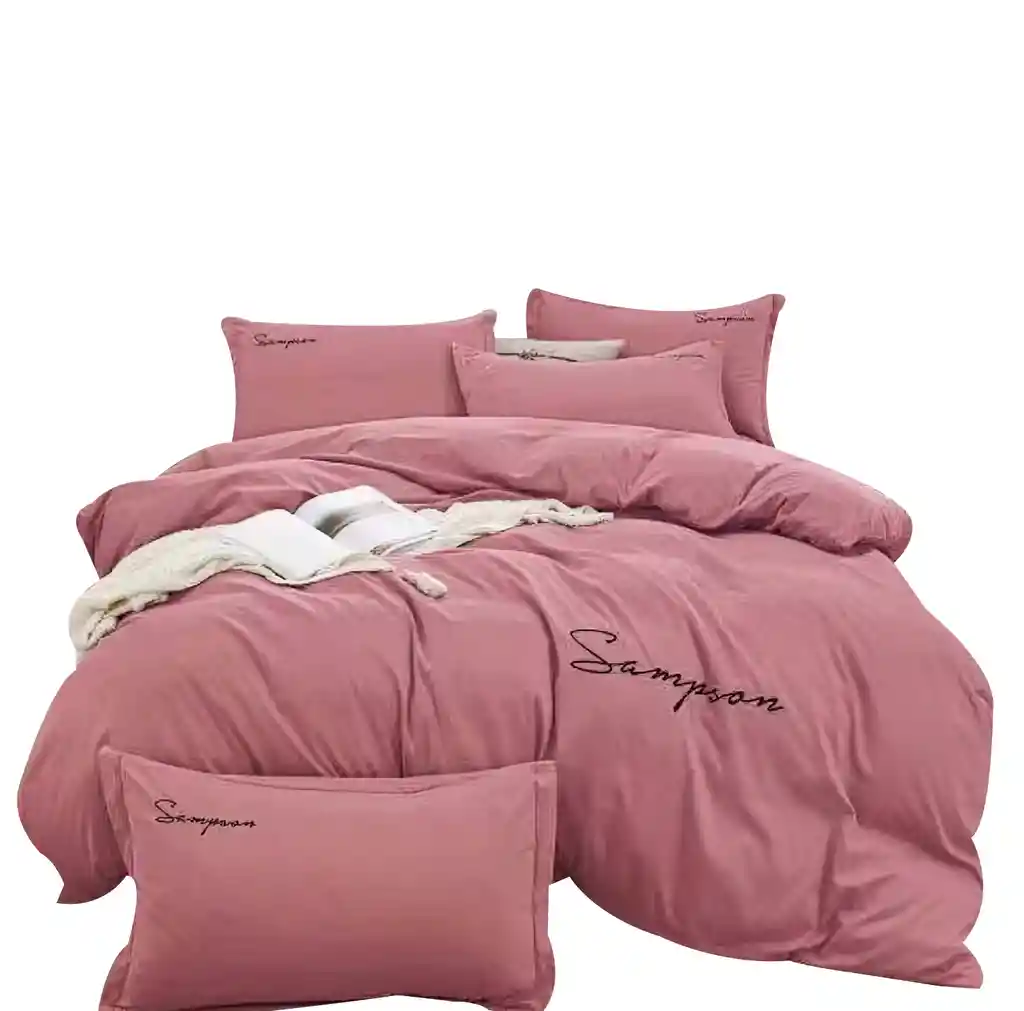 Funda Duvet Sampson Bordado Lila Queen + Sabana Plana