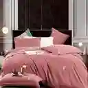 Funda Duvet Tacto Suave Unicolor Lila Queen + Sabana Plana