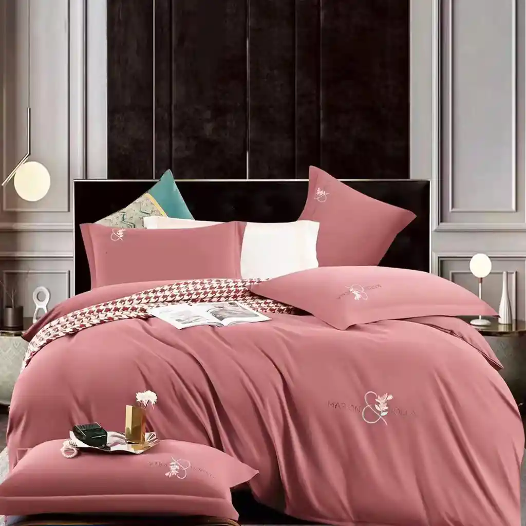 Funda Duvet Tacto Suave Unicolor Lila Queen + Sabana Plana
