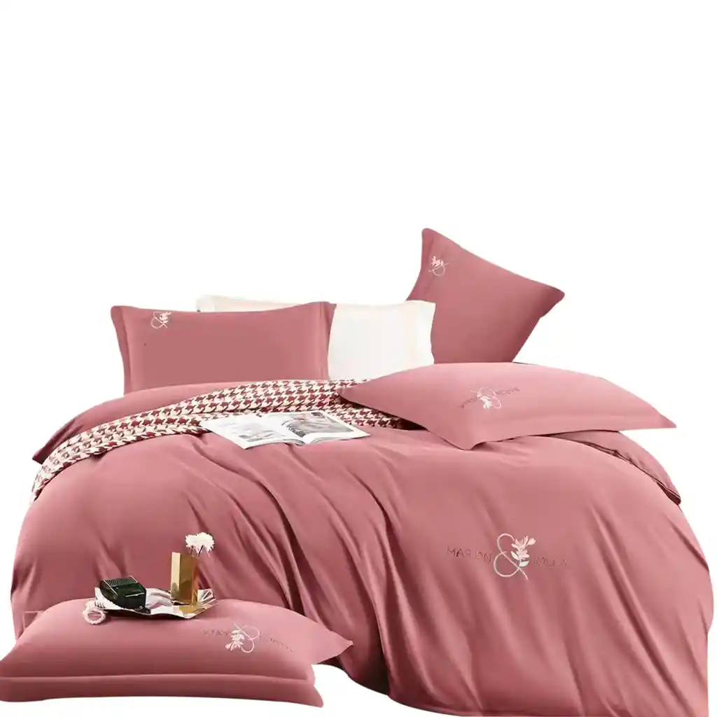 Funda Duvet Tacto Suave Unicolor Lila Queen + Sabana Plana