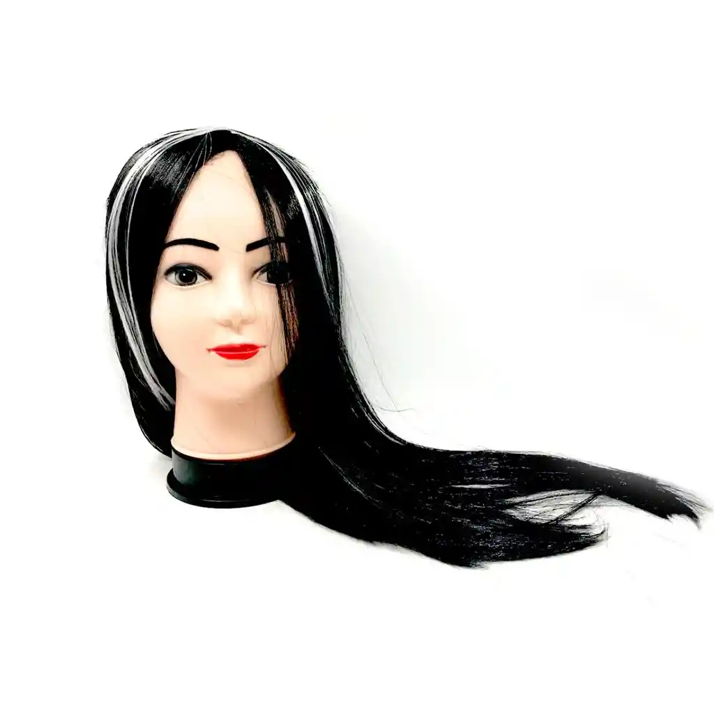 Peluca Larga Morticia Para Hora Loca, Halloween, Carnaval Ref 2023