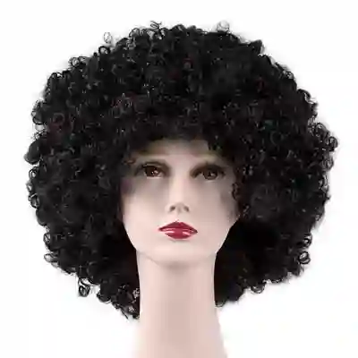 Peluca Afro Para Hora Loca, Halloween, Carnaval