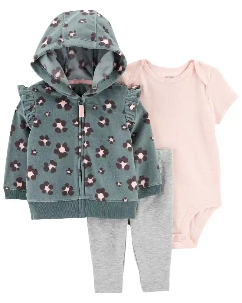 Set Chaqueta Leopardo Niña - 18 Meses